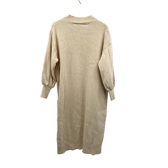 Free People Beach Cream Knit Midi Sweater Dress - Picture 5 of 8